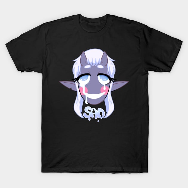 SAD Smile T-Shirt by SomnaRosent